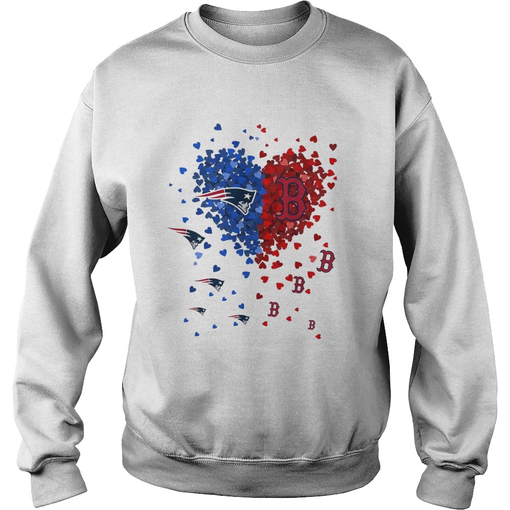 I love New England Patriots and Boston Red Sox heart Sweatshirt