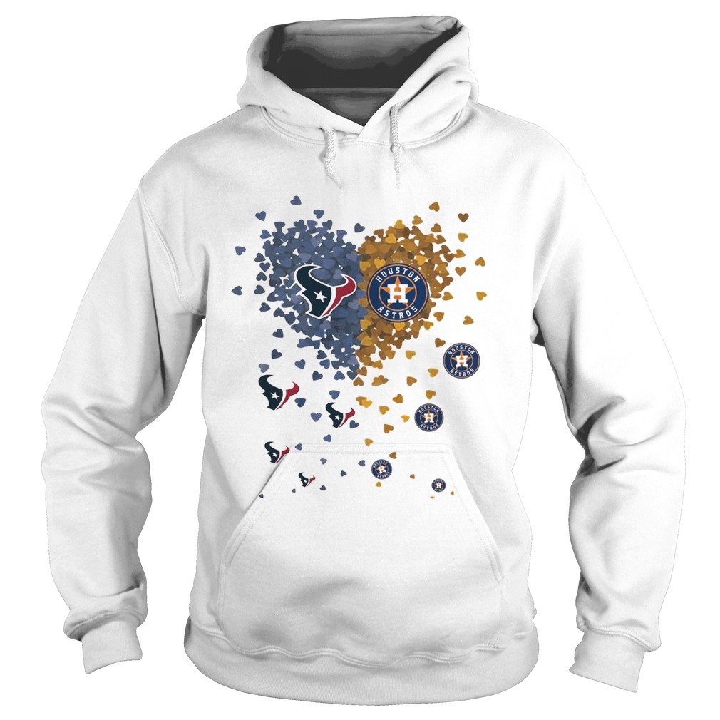 I love New England Patriots and Houston Astros heart Hoodie