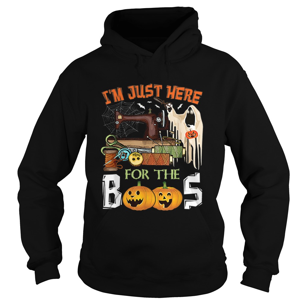 Im Just Here For The Boos Halloween Quilting Hoodie