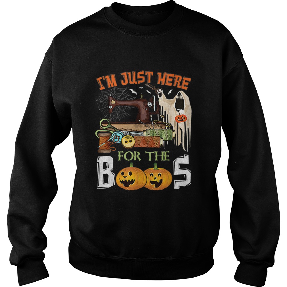 Im Just Here For The Boos Halloween Quilting Sweatshirt