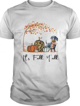 Its Fall Yall Dachshund Tshirts