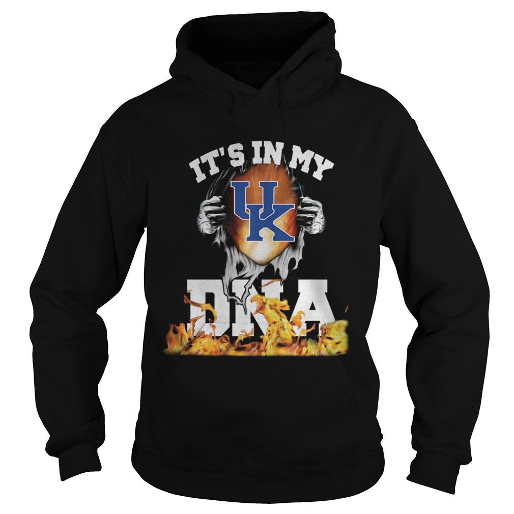 Its In My UK Kentucky Wildcats logo football DNA Fire Hoodie