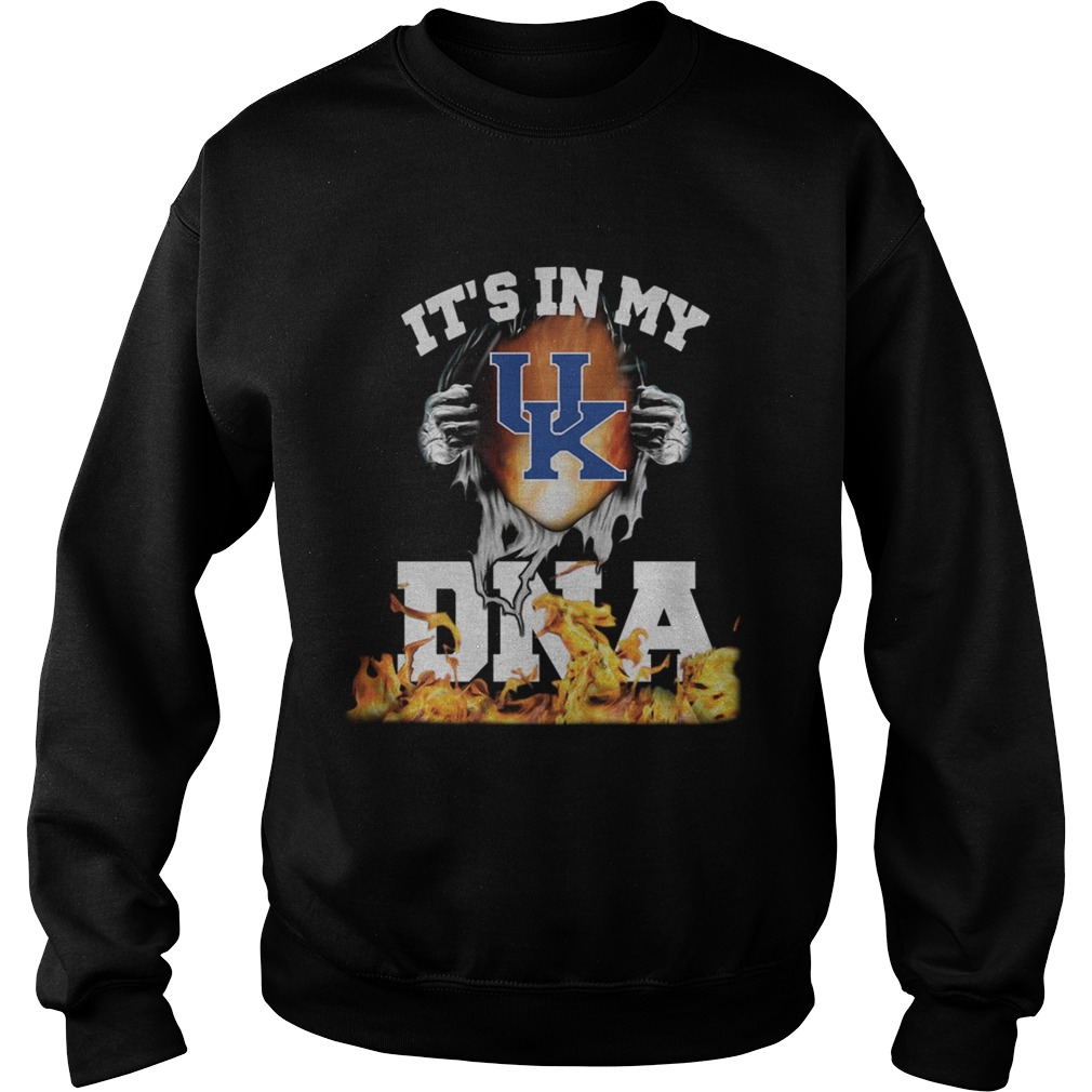 Its In My UK Kentucky Wildcats logo football DNA Fire Sweatshirt