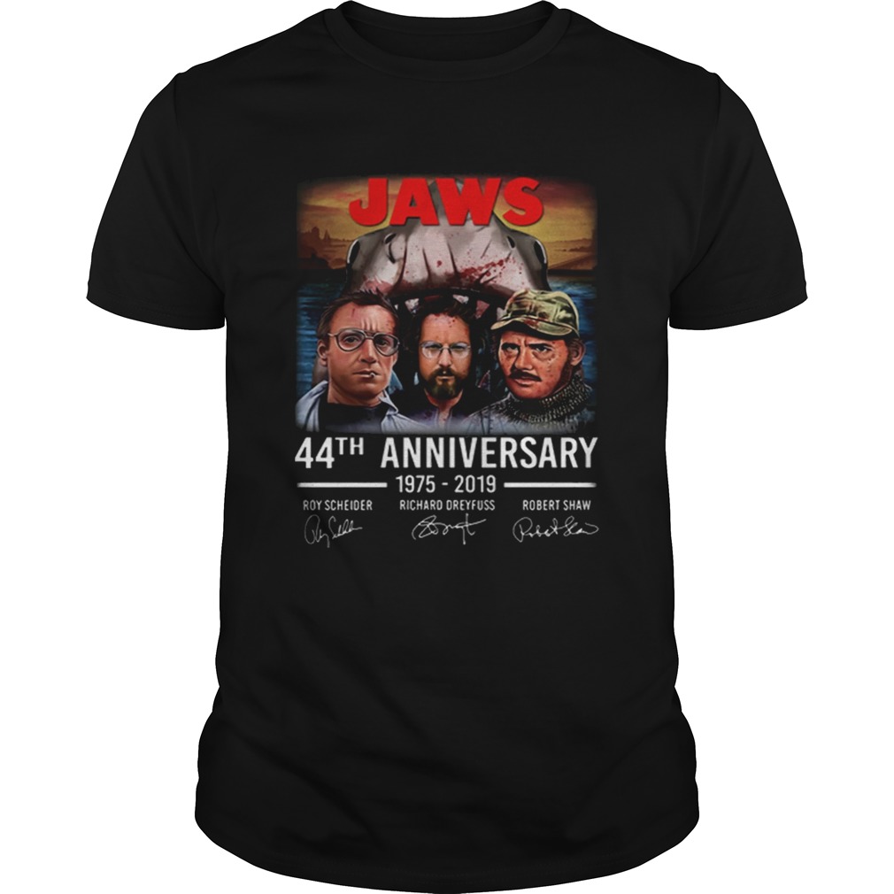 Jaws 44th anniversary 19752019 signatures shirt