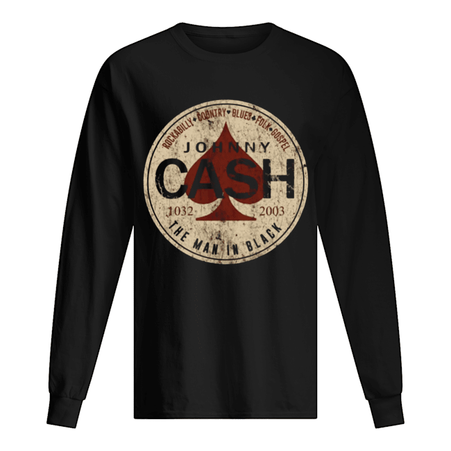 Johnny Cash Shirt Long Sleeved T-shirt 