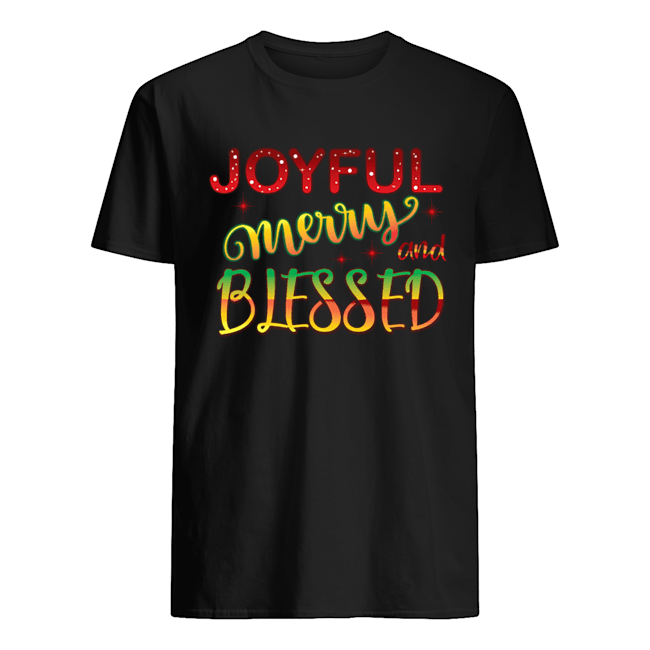 Joyful Merry and Blessed Christmas Cute Holiday Shirt