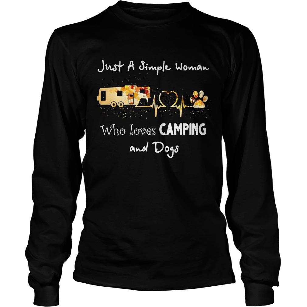 Just a simple woman who loves camping and dogs LongSleeve