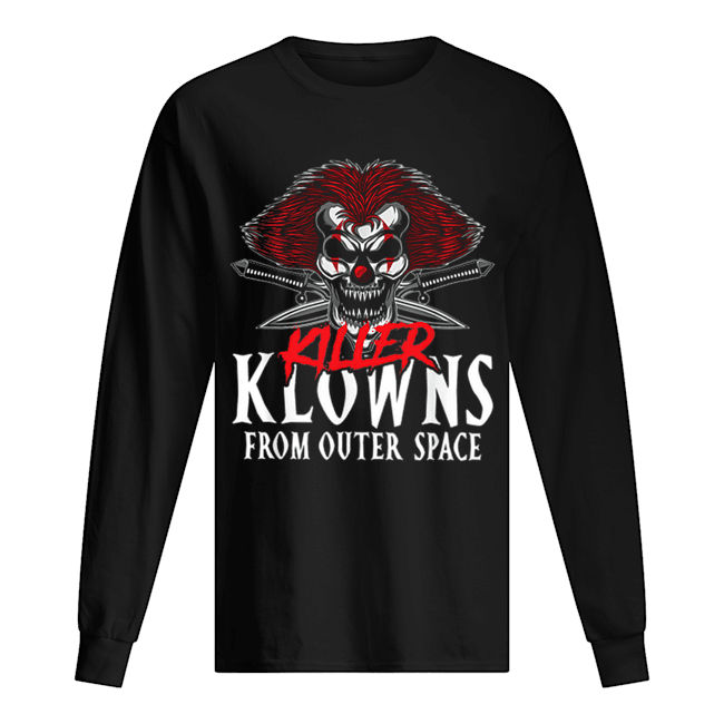 Killer Klowns From Outer Space Scary Clown Halloween Long Sleeved T-shirt 