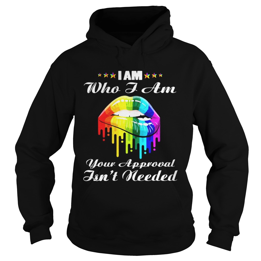 LGBT lips I am who I am your approval isnt needed Hoodie