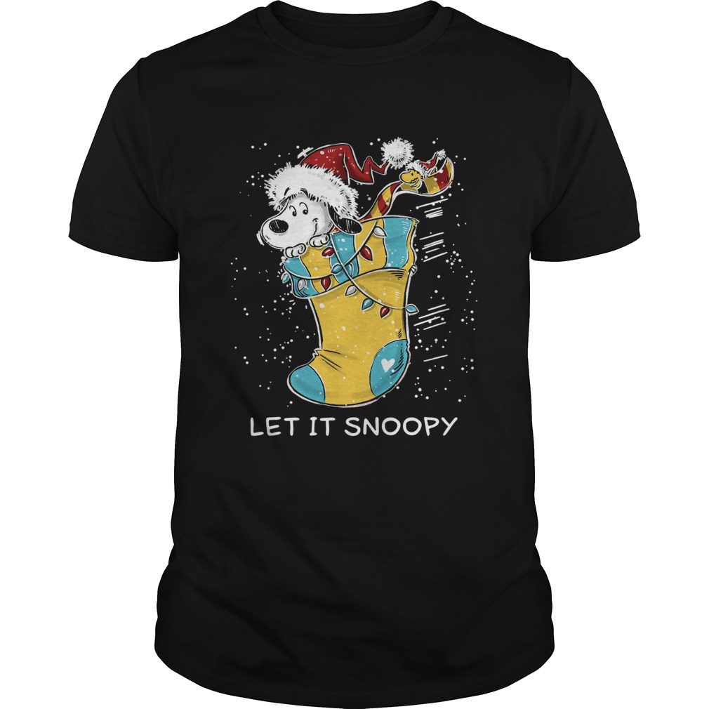Let it Snoopy sock Christmas shirt