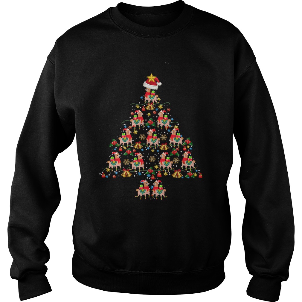Llamas Christmas Tree Awesome Gift TShirt Sweatshirt