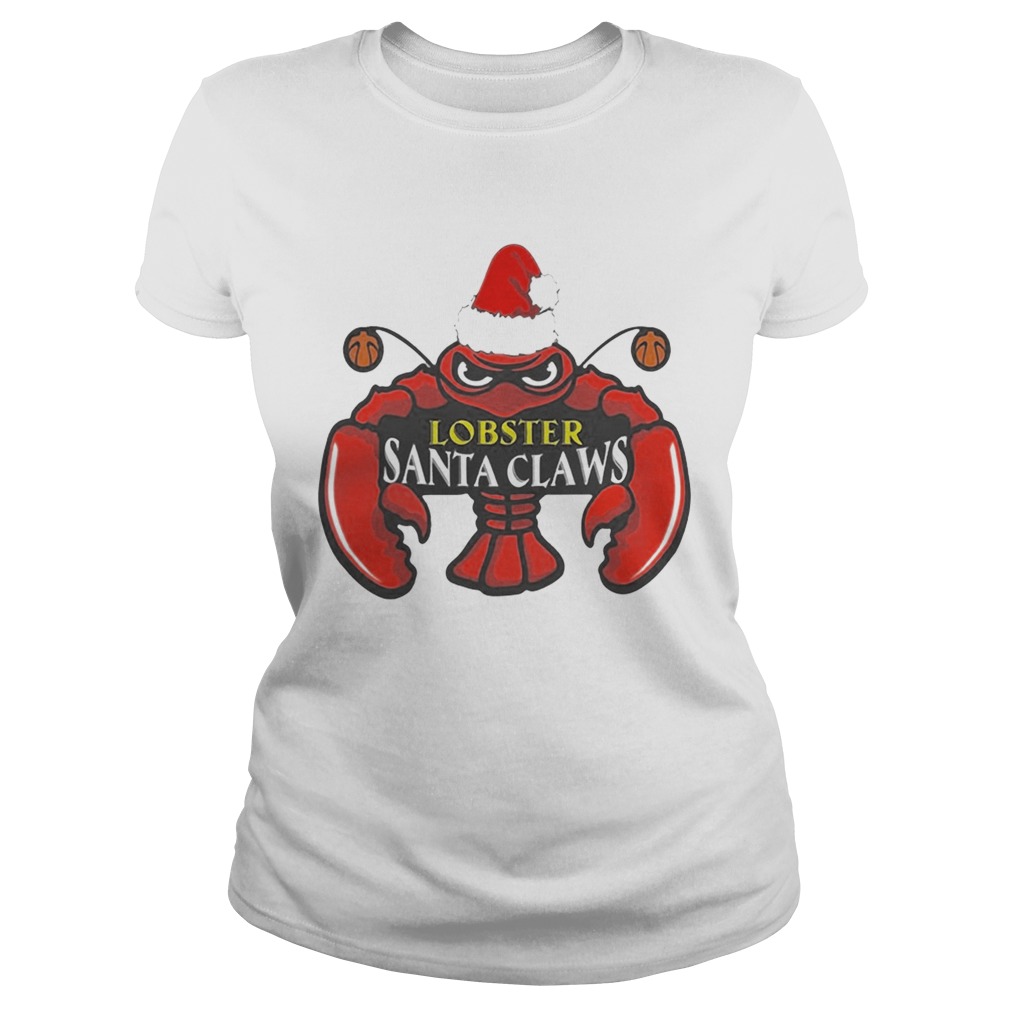 Lobster Santa Claws Christmas Shirt Classic Ladies