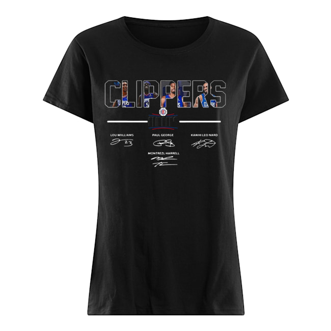 Los Angeles Clippers Lou Williams Paul George Kawhi Leonard signatures Classic Women's T-shirt