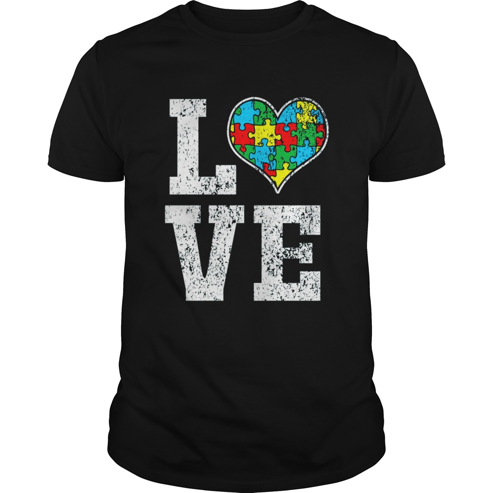 Love Support Puzzle Heart Autistic Shirt