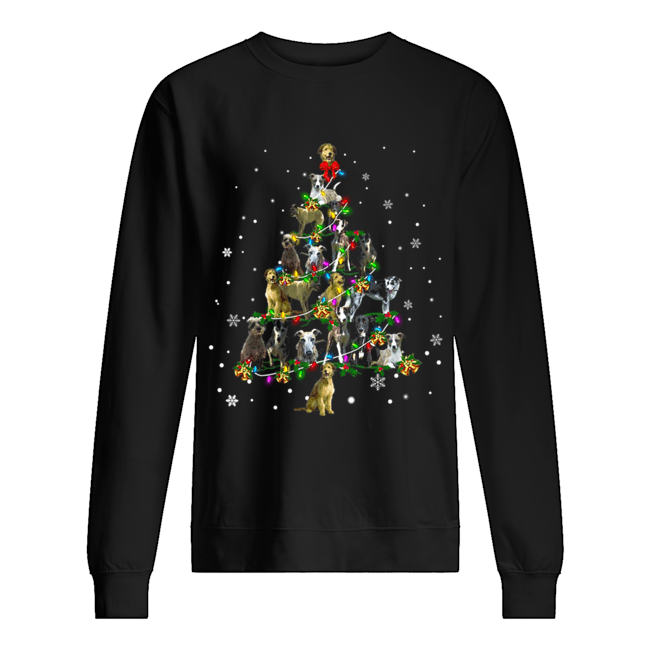 Lurcher Christmas Tree T-Shirt Unisex Sweatshirt