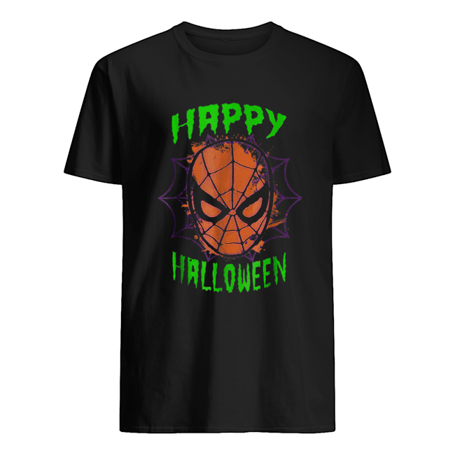 Marvel Spider-Man Mask Happy Halloween Graphic shirt