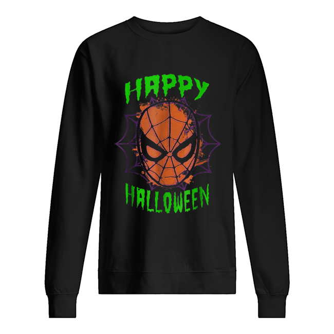 Marvel Spider-Man Mask Happy Halloween Graphic Unisex Sweatshirt