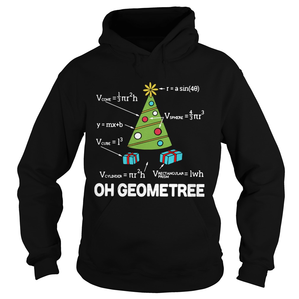 Math Geometry Christmas Tree Geometree Teacher Shirt Hoodie