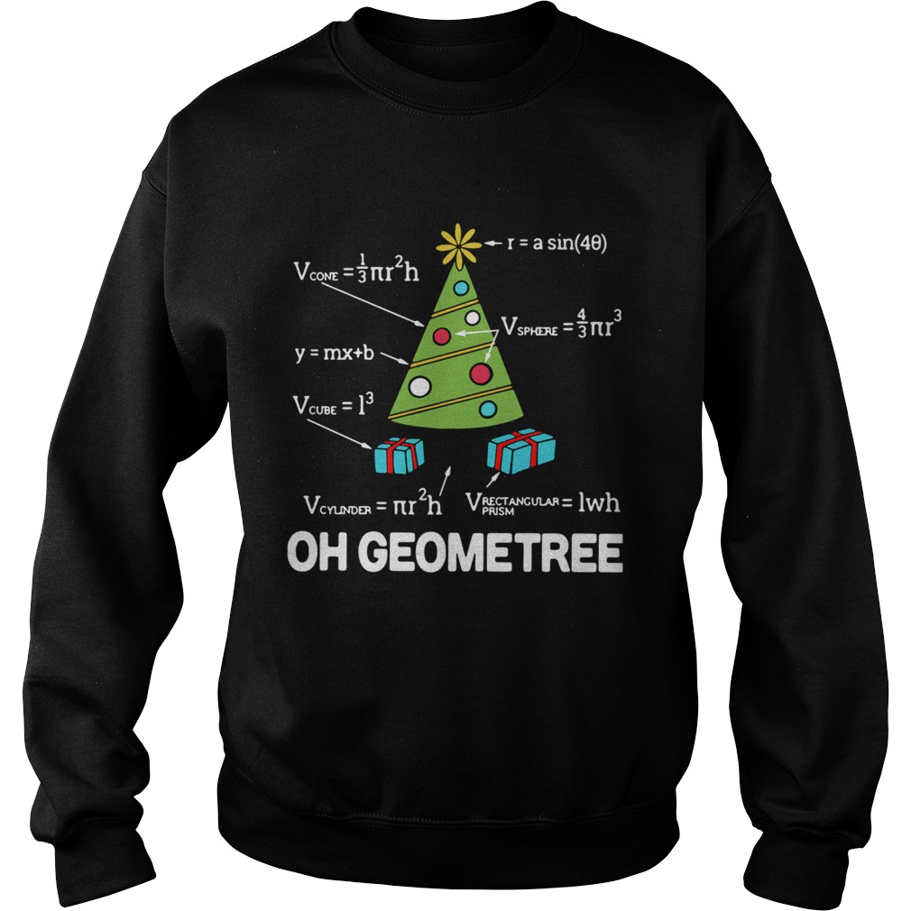 Math Geometry Christmas Tree Geometree Teacher Shirt Sweatshirt