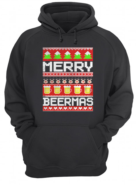 Merry Beermas Christmas Shirt Unisex Hoodie