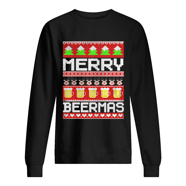 Merry Beermas Christmas Shirt Unisex Sweatshirt