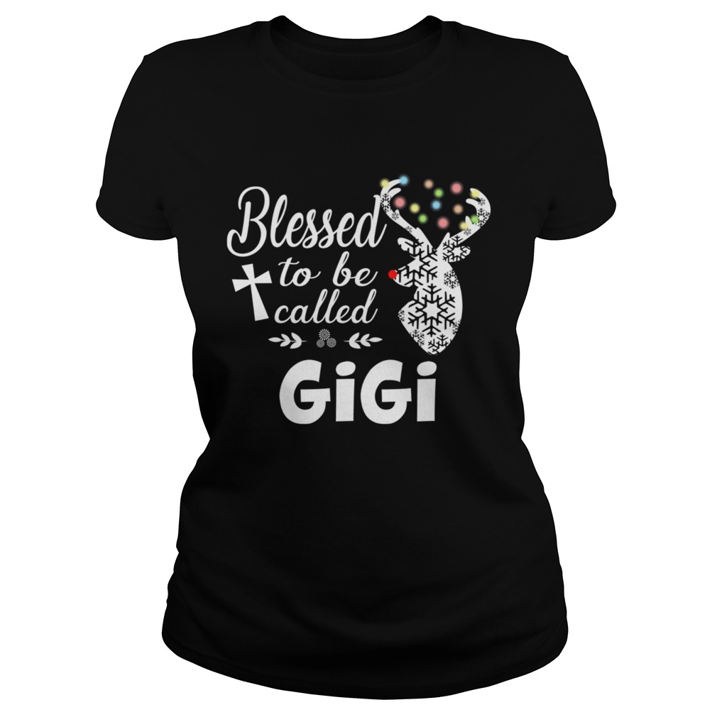 Merry Christmas Blessed To Be Called Gigi TShirt Classic Ladies