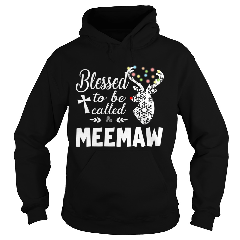 Merry Christmas Blessed To Be Called Meemaw TShirt Hoodie