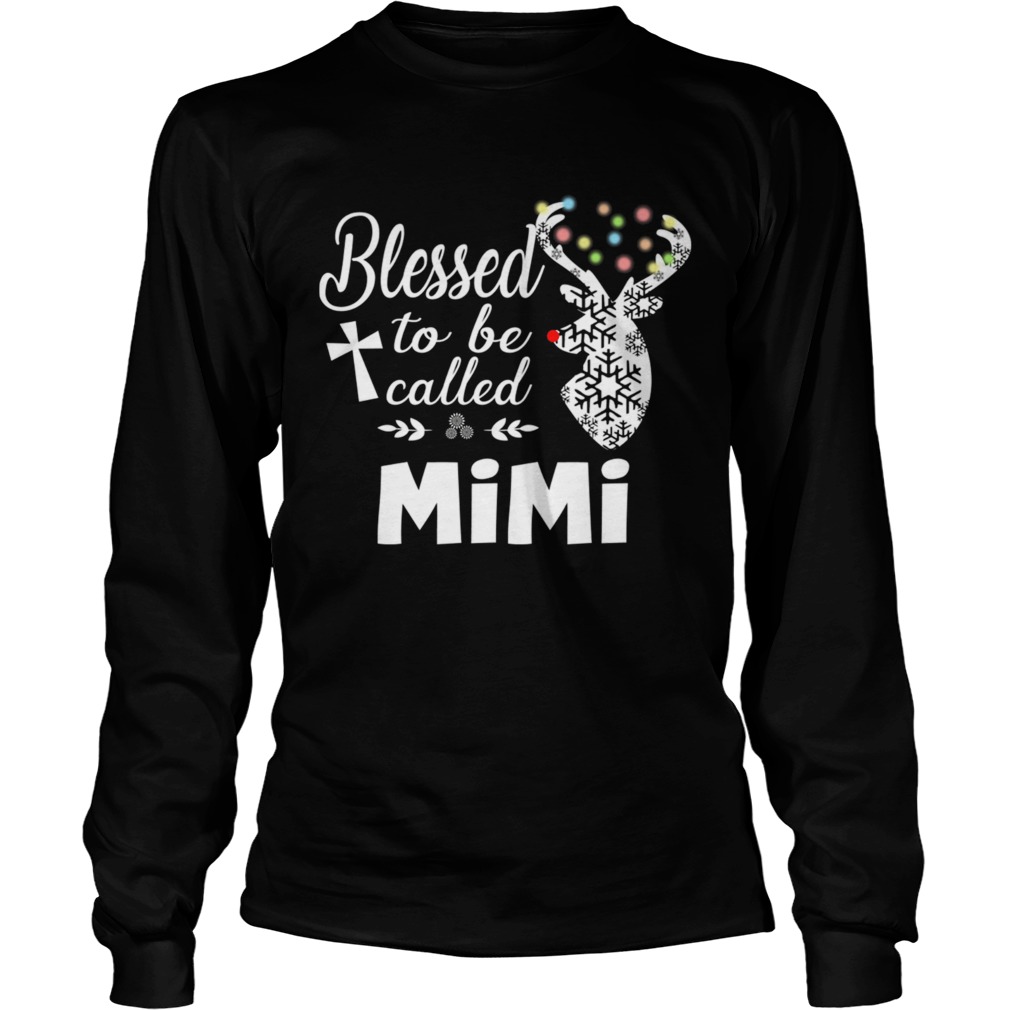 Merry Christmas Blessed To Be Called Mimi TShirt LongSleeve