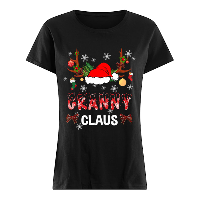 Merry Christmas Granny Claus Hat Santa T-Shirt Classic Women's T-shirt