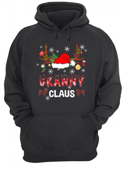 Merry Christmas Granny Claus Hat Santa T-Shirt Unisex Hoodie