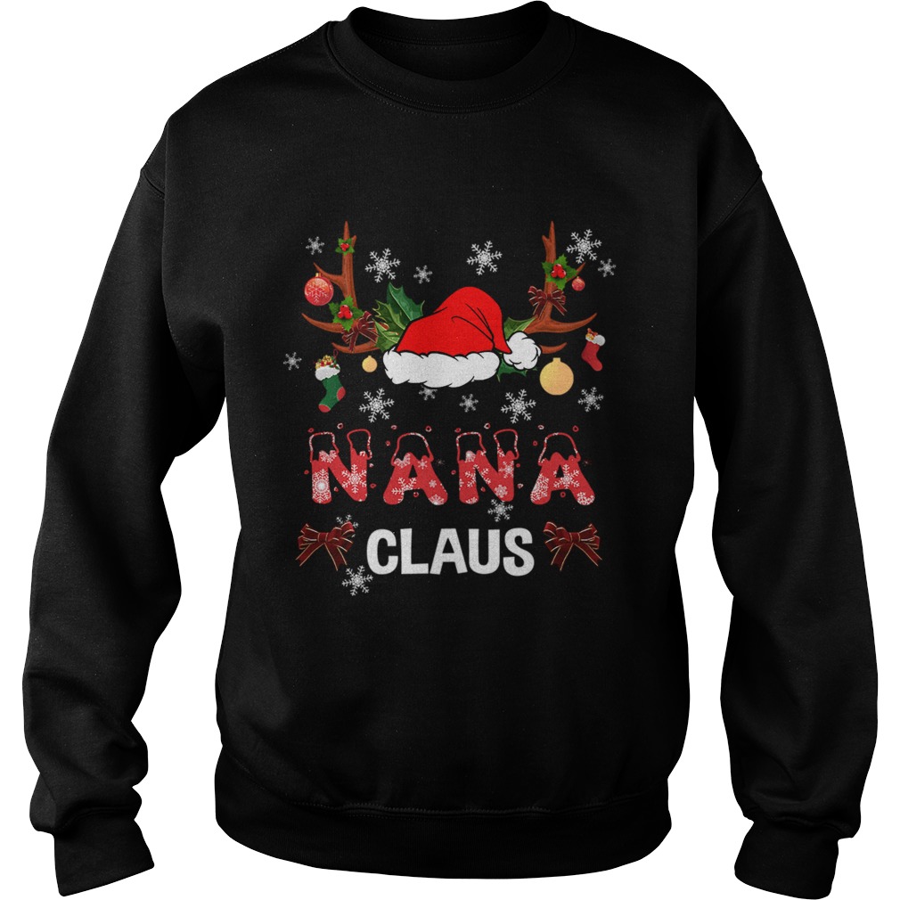 Merry Christmas Nana Claus Hat Santa TShirt Sweatshirt