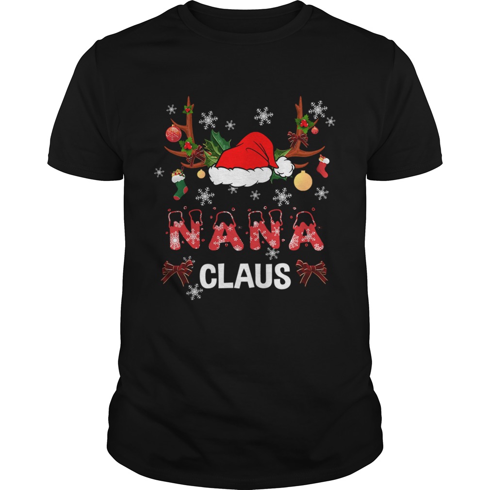 Merry Christmas Nana Claus Hat Santa TShirt