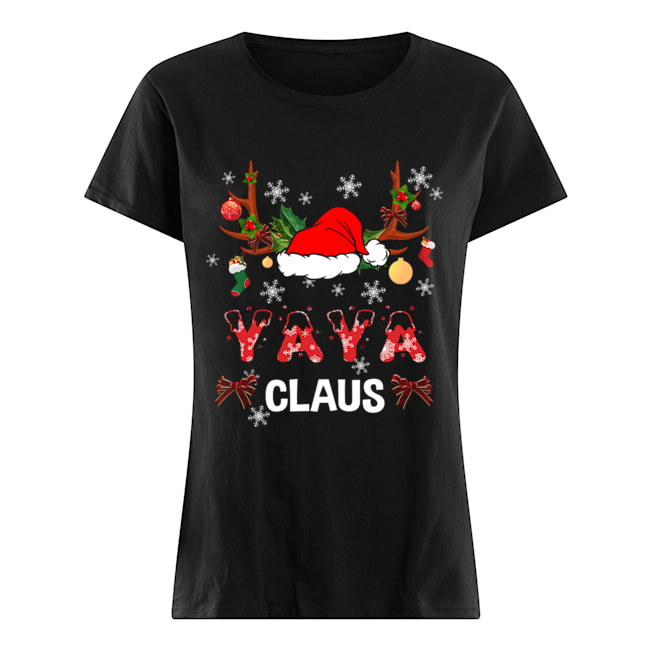 Merry Christmas Yaya Claus Hat Santa T-Shirt Classic Women's T-shirt
