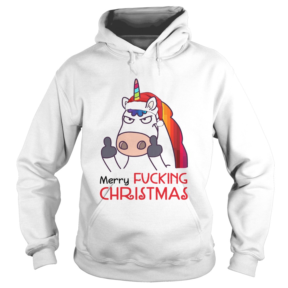 Merry Fucking Christmas Unicorn Fuck Hoodie