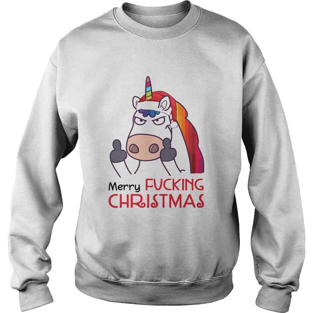 Merry Fucking Christmas Unicorn Fuck Sweatshirt