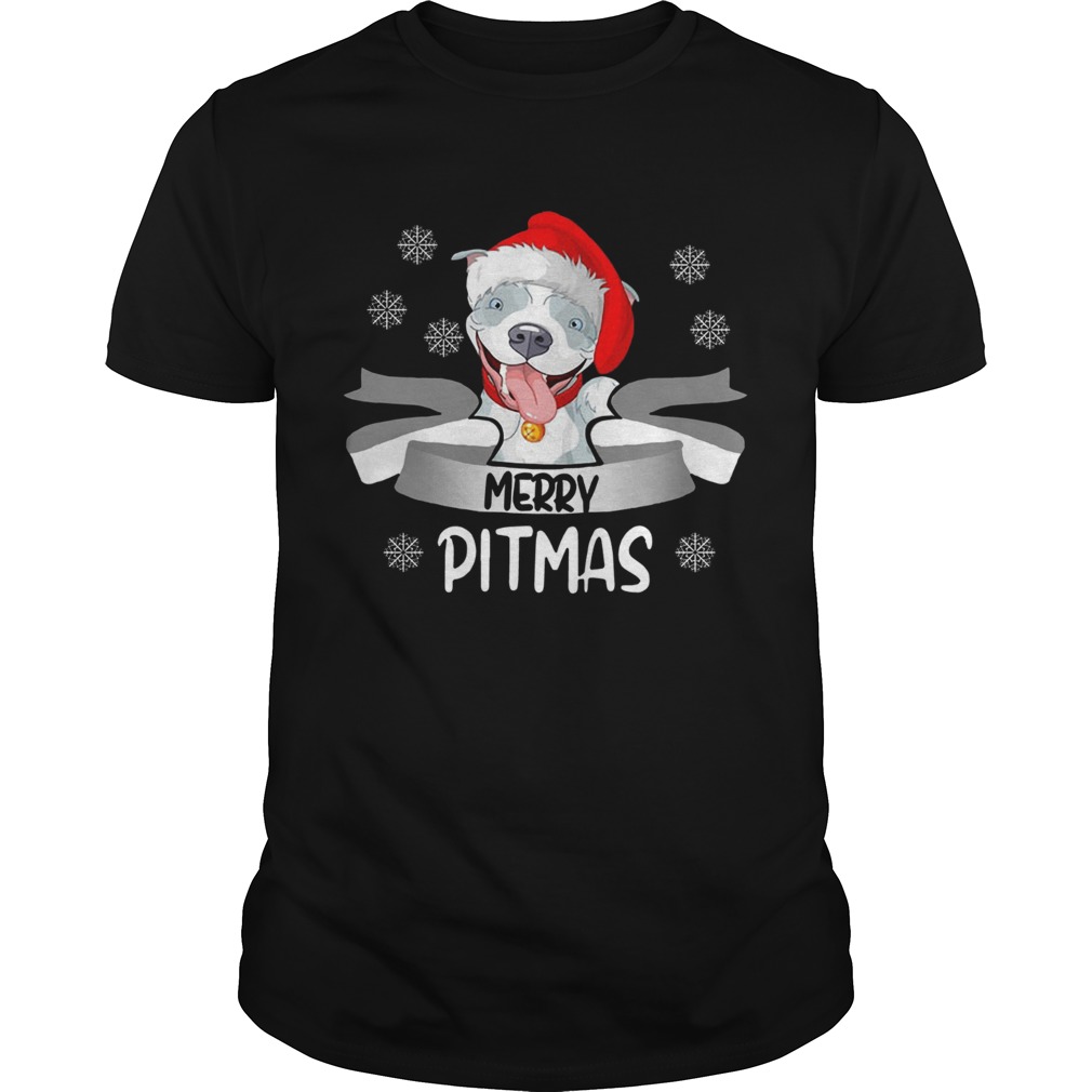 Merry Pitmas Christmas Pitbull shirt