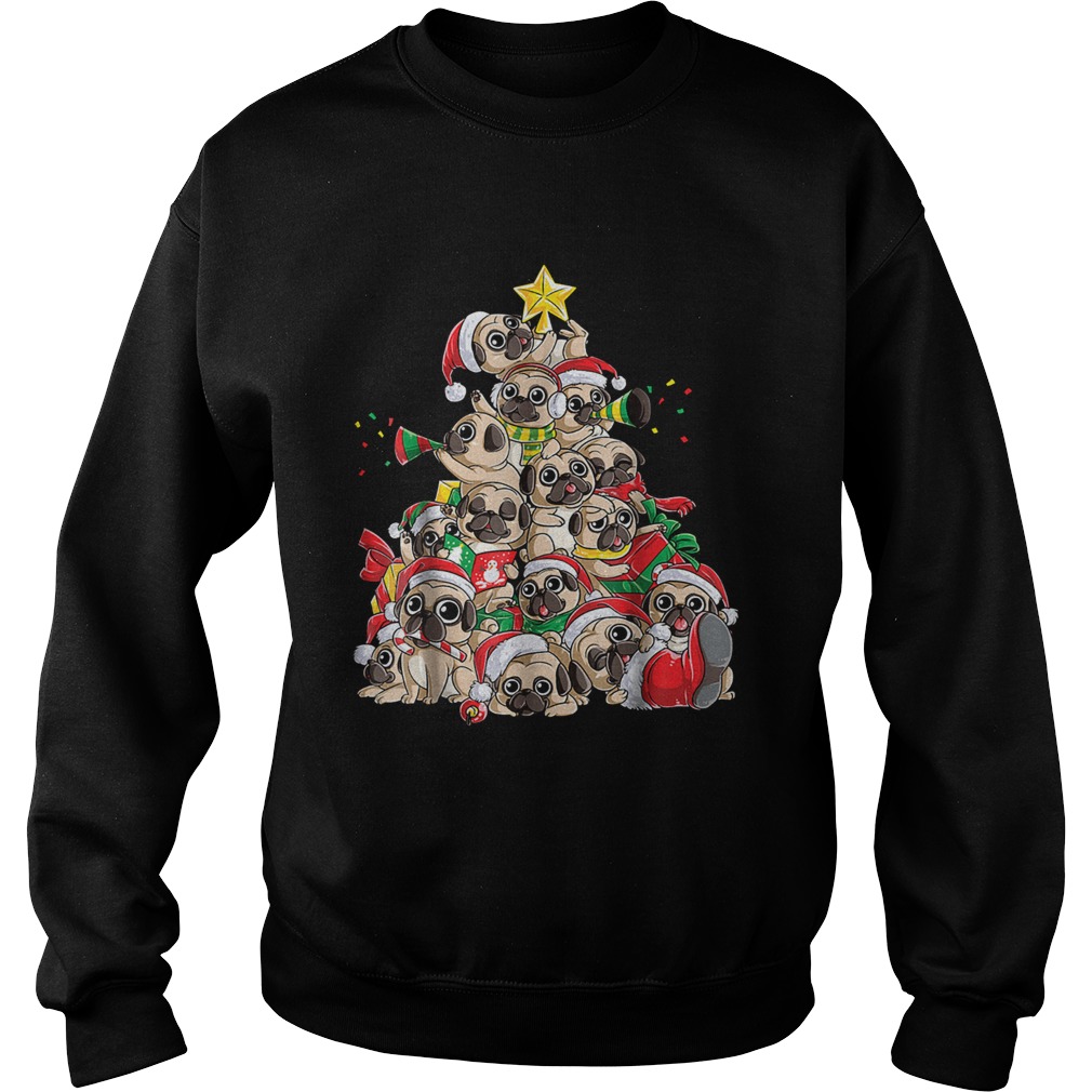 Merry Pugmas Xmas Tree Santa Boys Gifts TShirt Sweatshirt