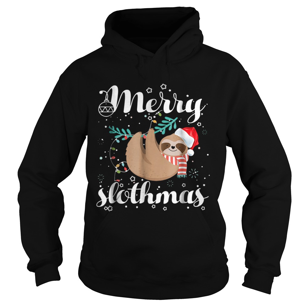 Merry Slothmas T Shirt Christmas Pajama for Sloth Lovers TShirt Hoodie
