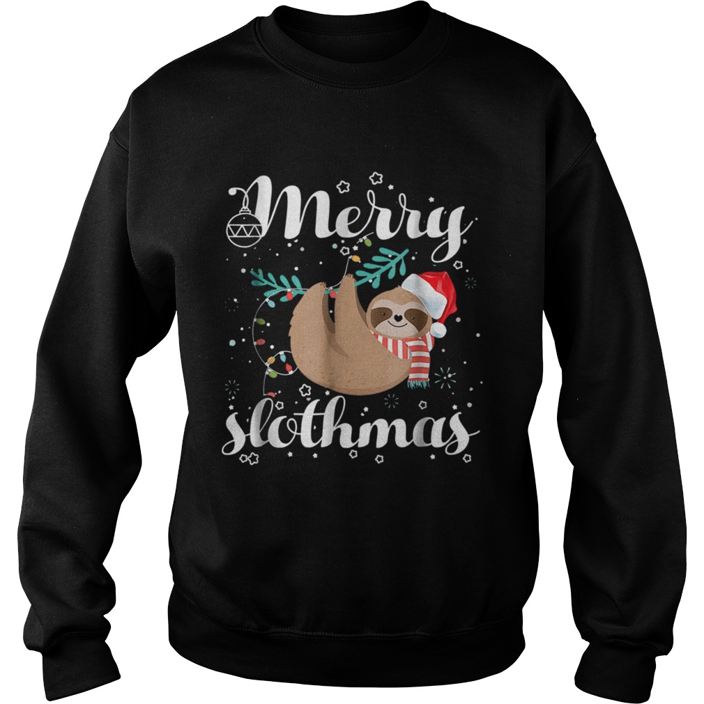 Merry Slothmas T Shirt Christmas Pajama for Sloth Lovers TShirt Sweatshirt