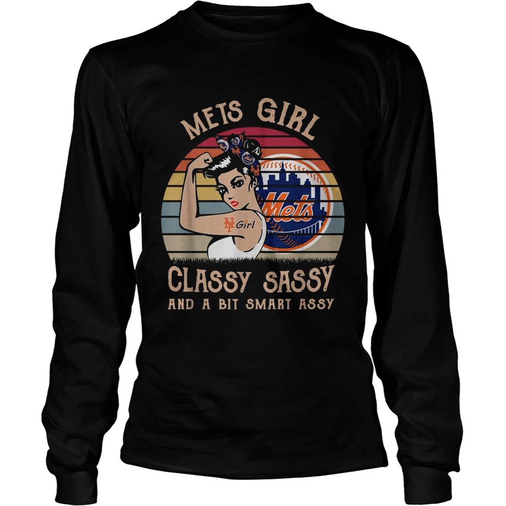 Mets girl classy sassy and a bit smart assy vintage LongSleeve
