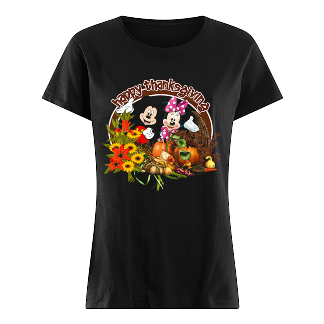 Mickey Mouse Happy Thanksgiving Classic Women's T-shirt
