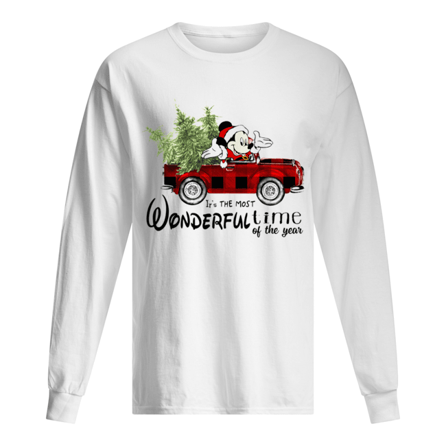 Mickey Mouse It’s The Most Wonderful Time Of The Year Christmas Shirt Long Sleeved T-shirt 