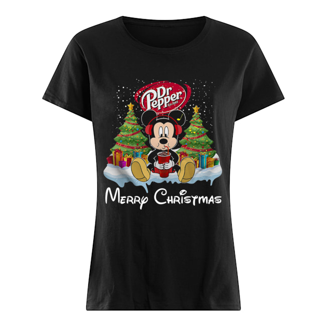 Mickey Mouse drink Dr Pepper Merry Christmas Classic Women's T-shirt