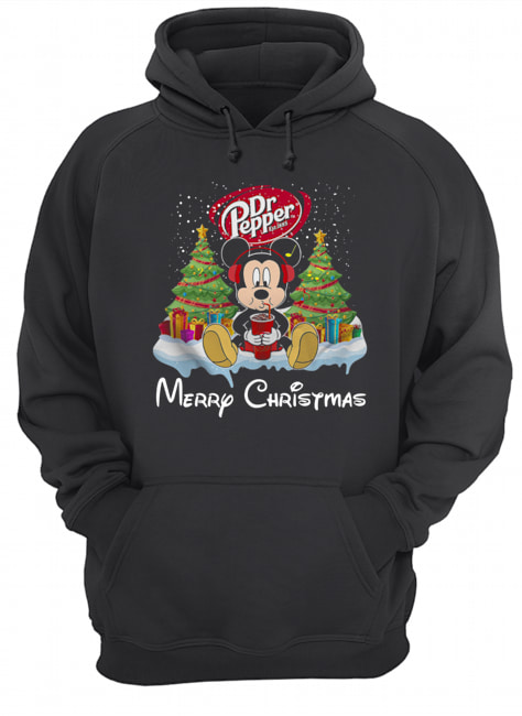 Mickey Mouse drink Dr Pepper Merry Christmas Unisex Hoodie