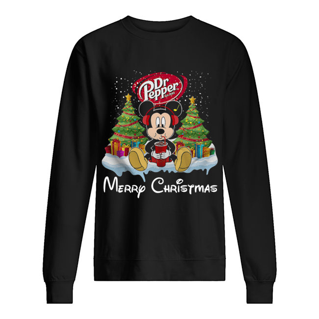 Mickey Mouse drink Dr Pepper Merry Christmas Unisex Sweatshirt