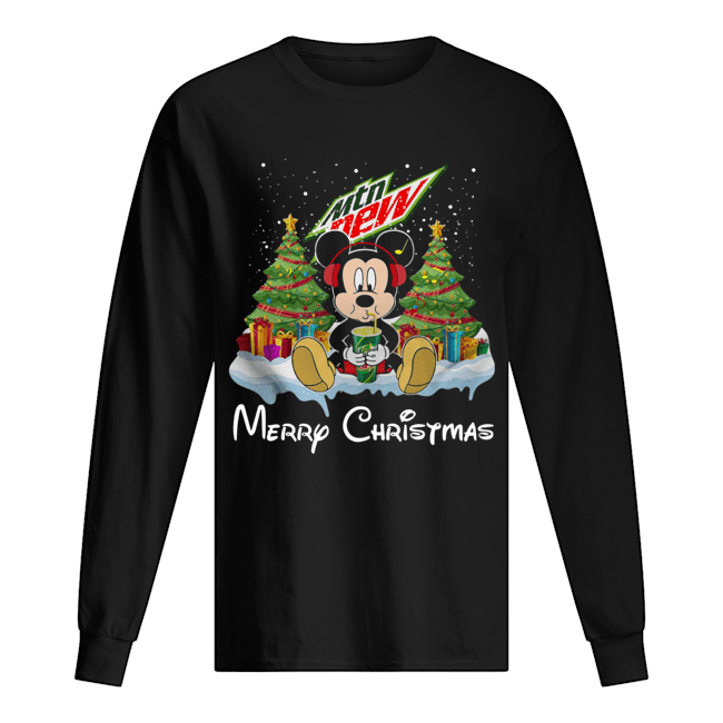 Mickey Mouse drink Mtn New Christmas Long Sleeved T-shirt 