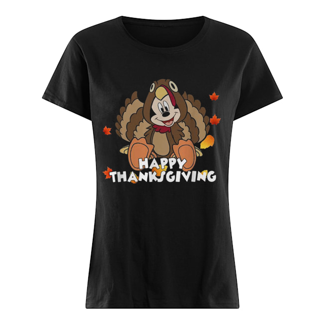 Mickey Mouse happy thanksgiving Classic Women's T-shirt