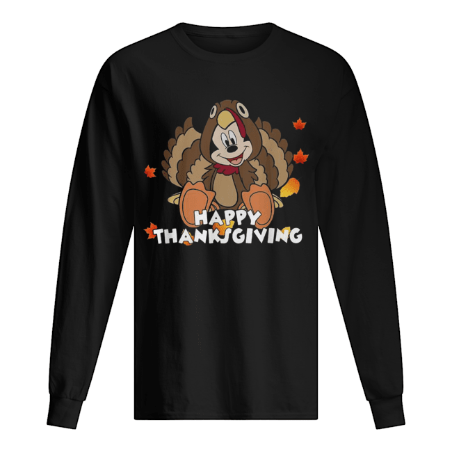 Mickey Mouse happy thanksgiving Long Sleeved T-shirt 