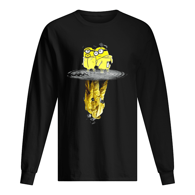 Minion And Walter white and Jesse Breaking Bad Water Reflection Long Sleeved T-shirt 