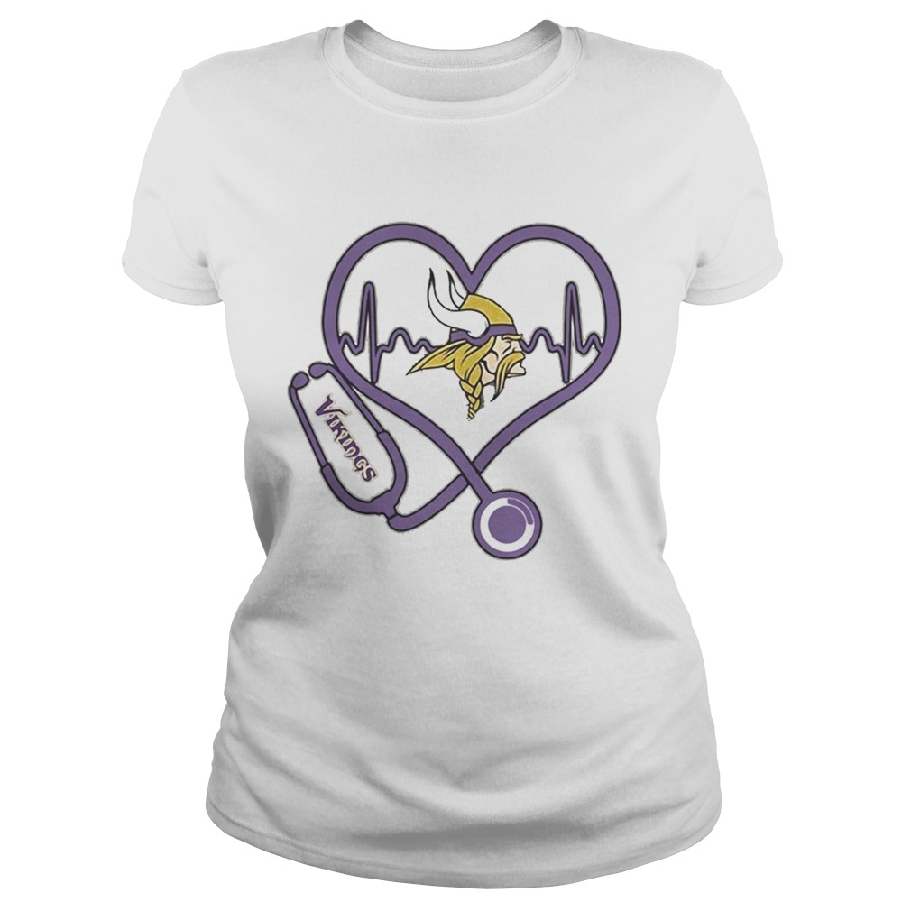 Minnesota Vikings nurse heartbeat Classic Ladies